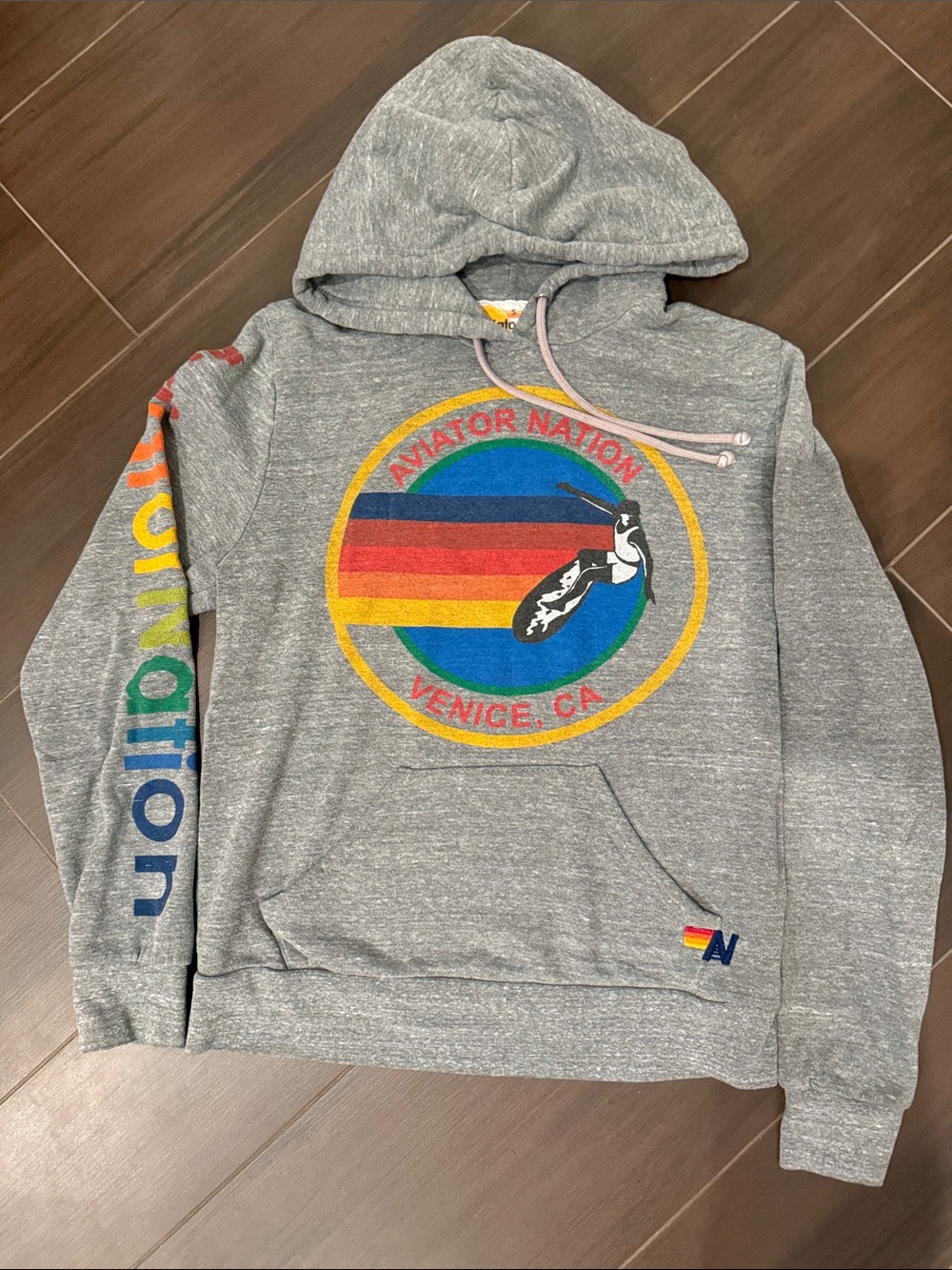 Aviator Nation Gray Hoodie with Logo